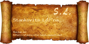 Stankovits Léna névjegykártya